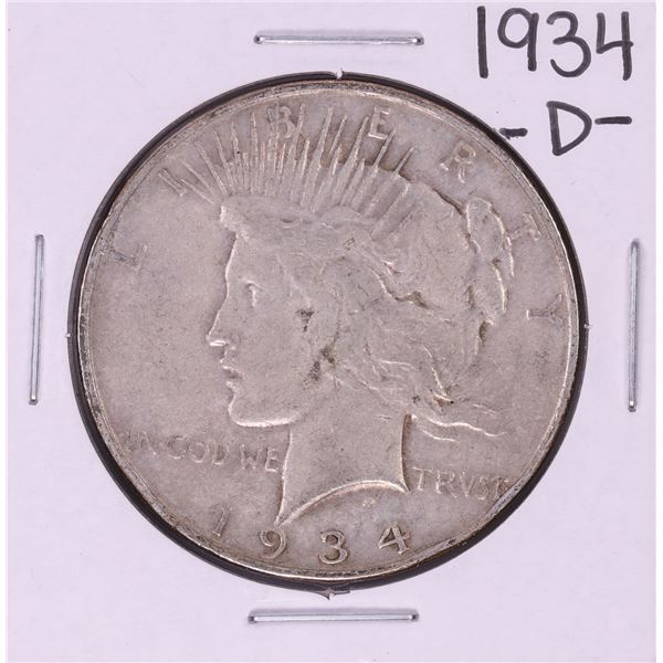 1934-D $1 Peace Silver Dollar Coin