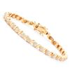 Image 1 : Plated 18KT Yellow Gold 0.30ctw Diamond Bracelet