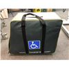 Image 2 : Seatara wheelable foldup wheelchair w/ storage/ travel case (white & grey)