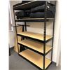 Image 1 : Approx. 6ft. tall x 4 1/2ft. wide black adjustable shelving unit