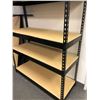 Image 2 : Approx. 6ft. tall x 4 1/2ft. wide black adjustable shelving unit