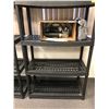 Image 1 : Approx. 5ft. tall x 3 1/2ft. Black plastic shelving unit