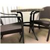 Image 2 : Three pc. patio set - round ceramic tile top table w/ 2 chairs