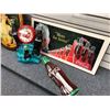 Image 2 : Group of 4 collectible Coca Cola memorabilia - wooden tray coat rack/ print on board Coca Cola boy/ 