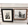 Image 1 : Pair of framed Elvis Presley black & white pictures - approx. 10in x 11 1/2in & 11in x 9in