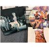 Image 2 : Group of Marilyn Monroe collectible items - ladies handbag/ Hollywood diner wall clock & collector's