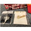 Image 2 : Group of 4 Elvis Presley collectible items - singing teddy bear/ ladies pocket book & 2 Fashion Jewe