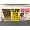 Image 1 : Group of 3 Elvis Presley in concert collector's advertisement cardboard signs - approx. 22in x 14in 