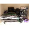 Image 1 : Shelf lot of assorted electronic accessories - monster power bars/ audio cables/ LCD/LED safety clea