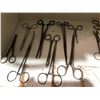 Image 2 : Shelf lot of vintage doctors equipment & instruments - approx. 18 vintage doctors assorted forceps &