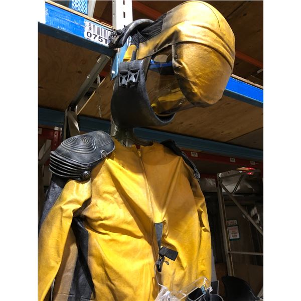 TV series production screen worn 10 pc. bio hazard hazmat suit from the popular sci-fi show