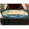 Image 2 : Antique 4 drawer low boy dresser w/ painted Cutty Sark 1869 nautical sailing ship motif - comes w/ k