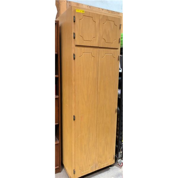 Approx. 7ft tall x 2ft wide wooden pantry cabinet