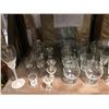 Image 2 : Large shelf lot of assorted glassware & crystalware