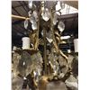 Image 2 : Large gilded w/ crystal hanging chandelier light fixture from the show