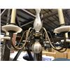 Image 2 : Milk glass & brass hanging chandelier from the show