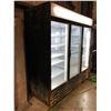 Image 2 : Cool-it upright 3 door glass front display cooler - rough look on bottom on purposely painted for pr