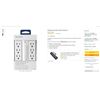 Image 2 : 3 NEW PIVOTING 6 OUTLET SURGE PROTECTORS - 2 ROCKETFISH AND INSIGNIA 80
