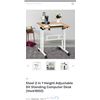 Image 1 : Steel 2 In 1 Height Adjustable Sit Standing Computer Desk (Hw61850)