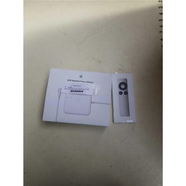 60 WATT MAGSAFE APPLE POWER ADAPTER WITH APPLE TV REMOTETESTED AND WORKING