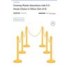 Image 1 : COSTWAY 6 PIECE FILLABLE STANCHION SET  YELLOW RETAIL $109.99 USD