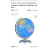 Image 1 : COSTWAY ILLUMINATED WORLD GLOBE RETAIL $39.99 US