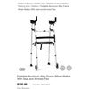 Image 1 : COSTWAY FOLDING ALUMINUM FRAME WHEEL WALKER WITH SEAT AND ARM RESTS RETAIL $135.95