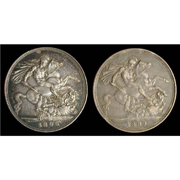 Great Britain Victorian Crown Pair