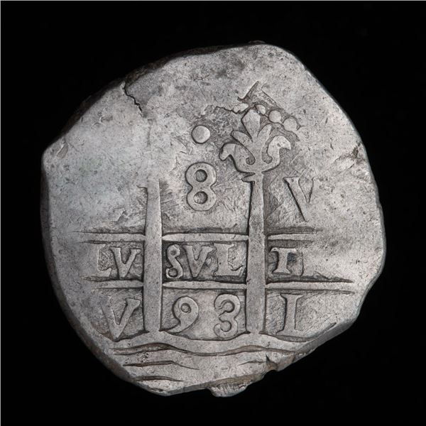 Peru 8 Reales Cob Coinage 1693