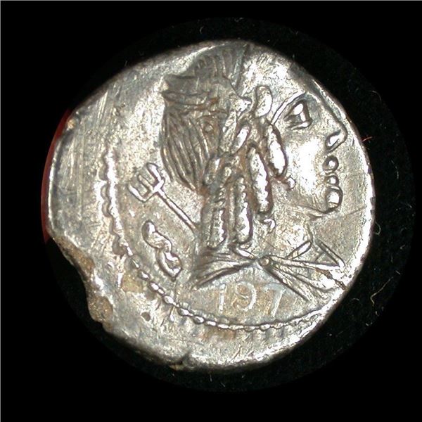 Roman Republic - Silver Denarius, Moneyer L. Julius Bursio, 85 B.C.