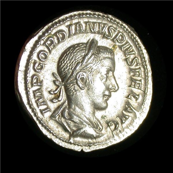 Roman Empire - Emperor Gordian III Silver Denarius, 238-244 A.D.
