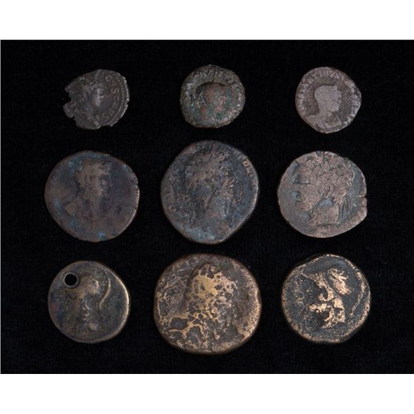 Roman Empire, Mixed Bronze Lot of 9