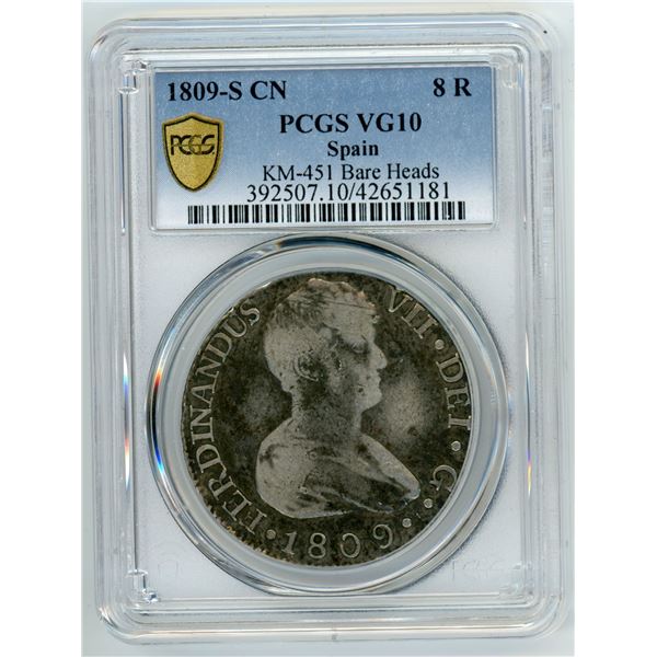 Spain 8 Reales 1809-S CN