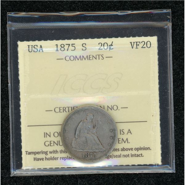 United States Twenty Cents 1875-S