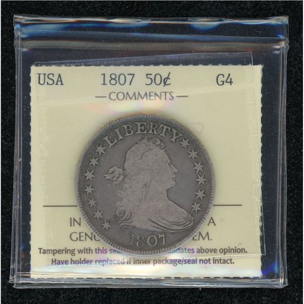 United States Fifty Cents 1807 - Draped Bust