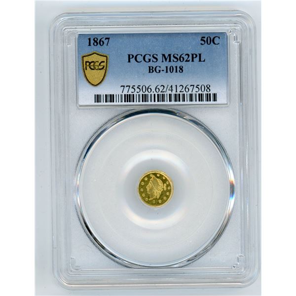 United States Fifty Cents Gold 1867