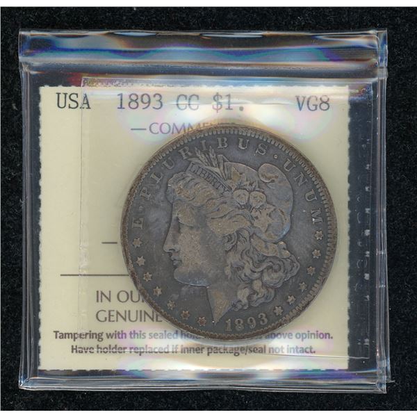 United States Morgan Dollar 1893 - Carson City