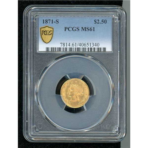 United States $2 1/2 Gold 1871-S