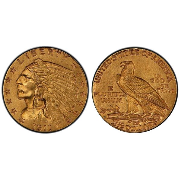 United States $2 1/2 Gold 1911D - Strong D