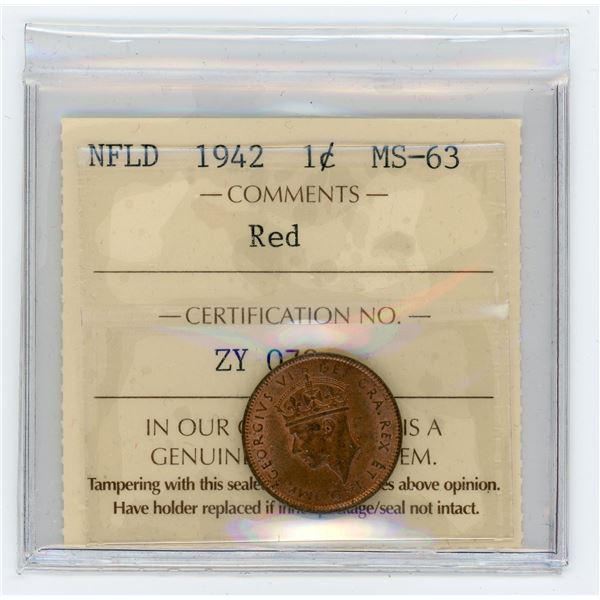 Newfoundland 1942 One Cent