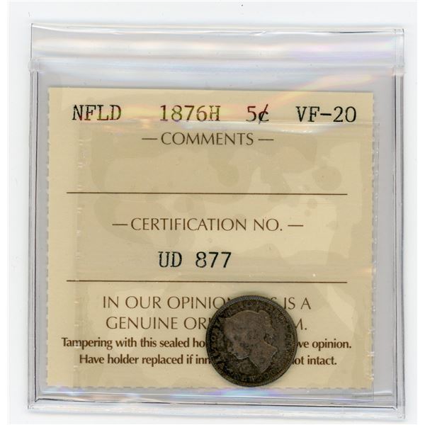 Newfoundland 1876H Five Cents
