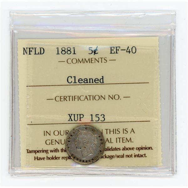 Newfoundland 1881 Five Cents