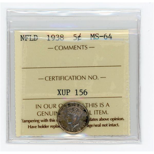 Newfoundland 1938 Five Cents