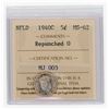 Image 1 : Newfoundland 1940C Five Cents - Repunched 0