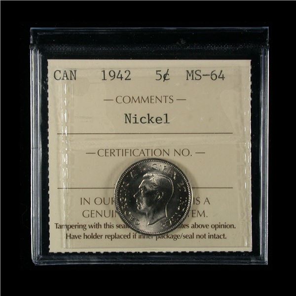 1942 Five Cents Nickel