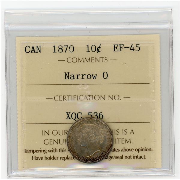 1870 Ten Cents - Narrow 0