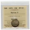Image 1 : 1870 Ten Cents - Narrow 0