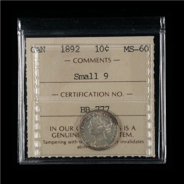 1892 Ten Cents - Small 9