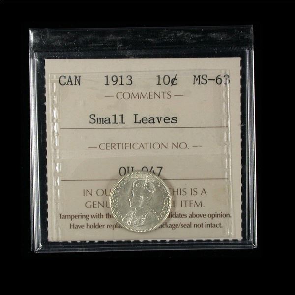 1913 Ten Cents - Small Leaves