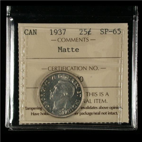 1937 Twenty-five Cents - Specimen